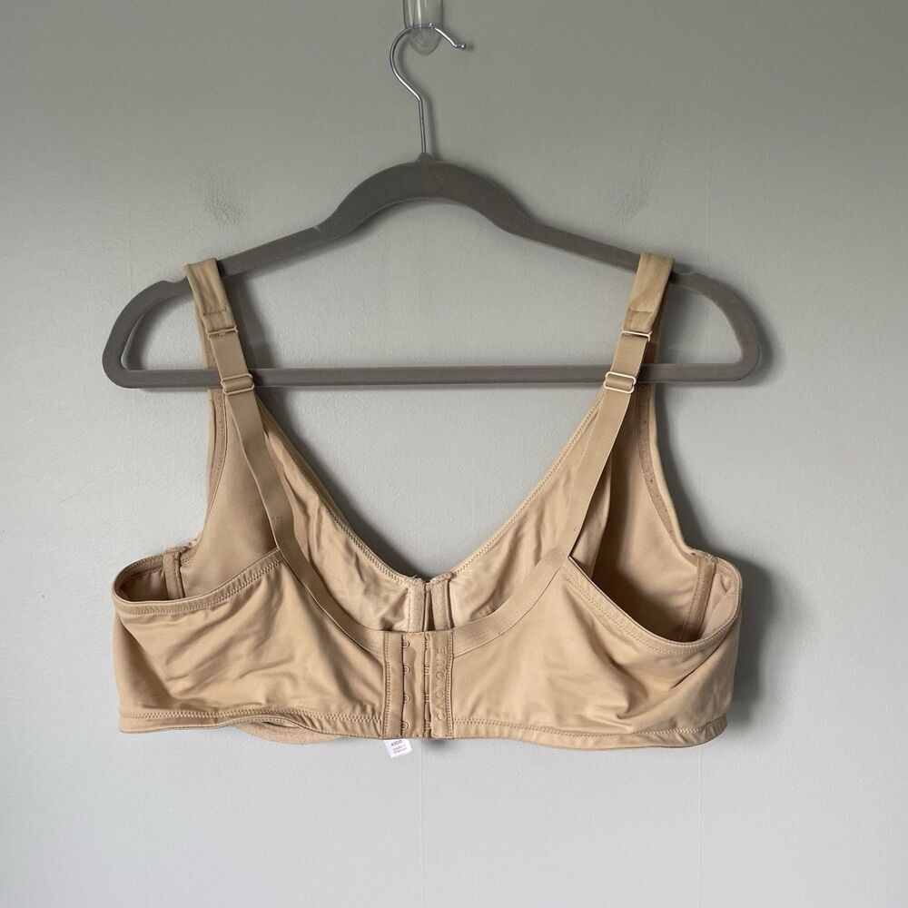 Cacique Unlined Full Coverage Underwire Bra Tan Nude Supportive Size 42DD - Picture 2 of 7